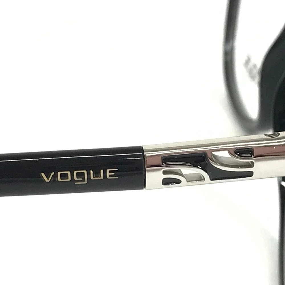 Vogue Eyeglasses Frames VO5168 W44 Black Silver Square Full Rim 52-17-140